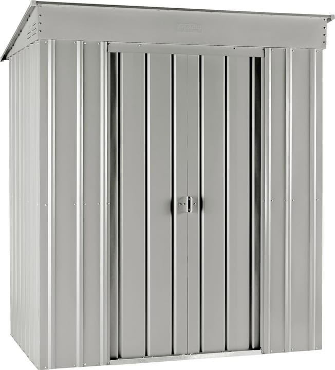 Image of Globel Metall-Geräteschrank 6x3 silber Gartenhaus