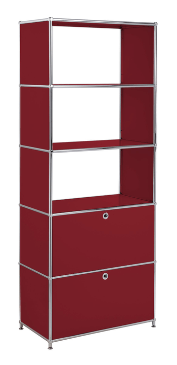 FLEXCUBE Regal FLEXCUBE Regal 401815510530 Grösse B: 77.0 cm x T: 40.0 cm x H: 193.0 cm Farbe Rot Bild Nr. 1