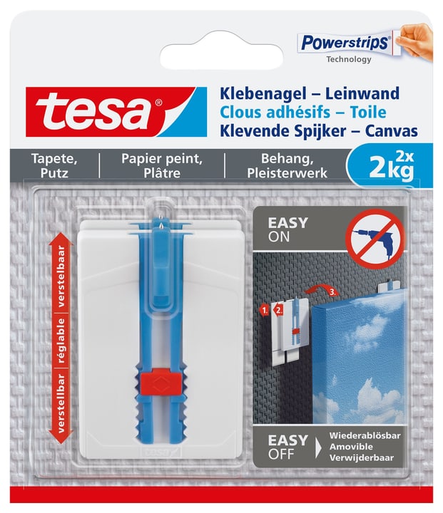 Image of Tesa Klebenagel Leinwand für Tapete und Putz