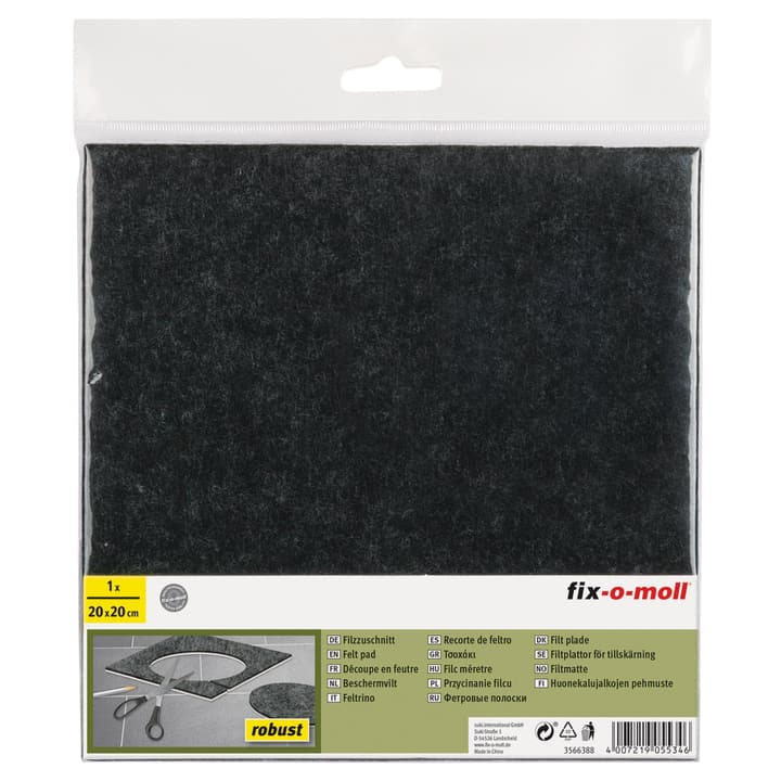 Image of Fix-O-Moll Filz-Zuschnitt 6.5 mm / 200 x 1 Filzgleiter