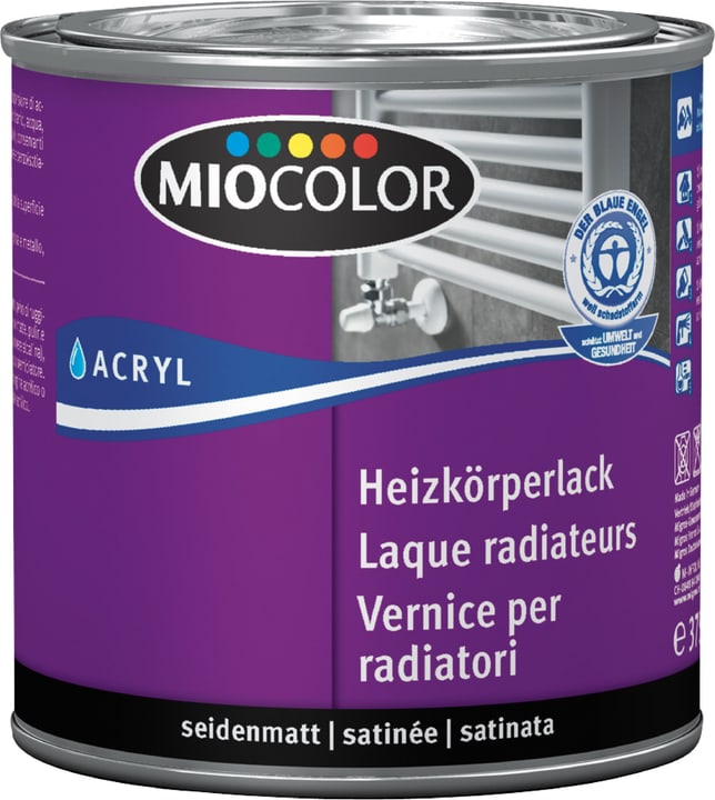 Image of Miocolor Acryl Heizkörperlack matt Weiss 375 ml