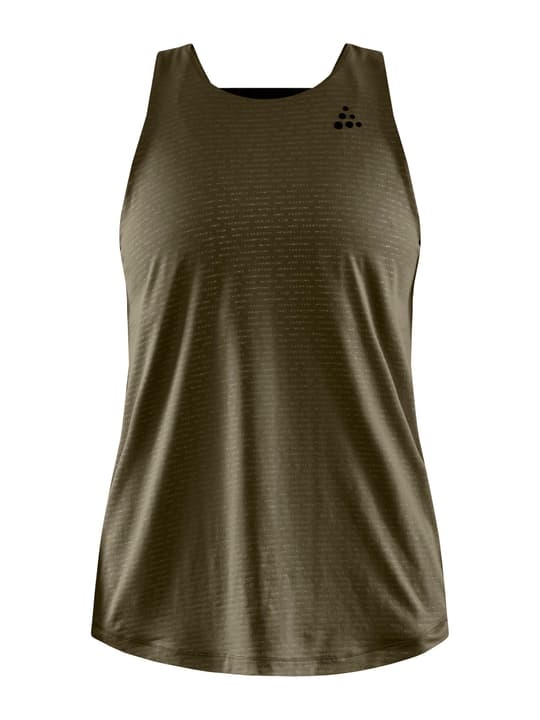 Image of Craft Faun Open Back Singlet Laufshirt olive