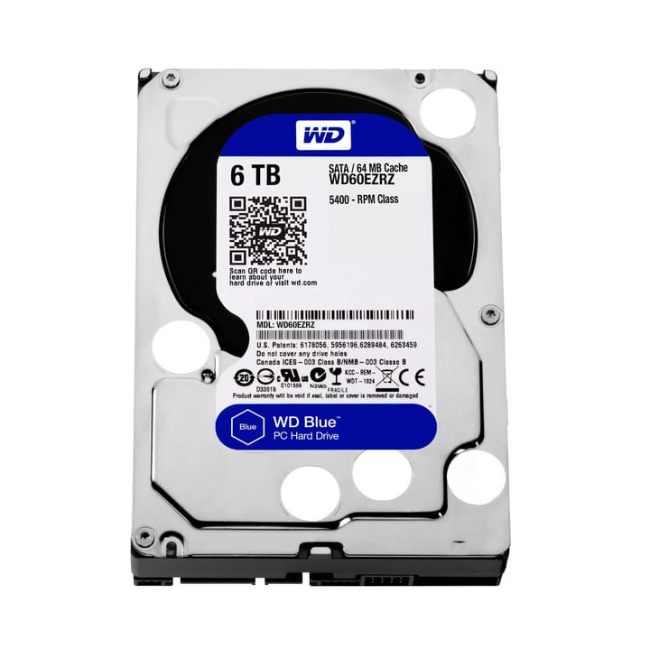 Western Digital Blue 6TB SATA 3.5" Hard disk Interno HDD Blue 6TB SATA 3.5" Hard disk Interno HDD Western Digital 785300126645 N. figura 1