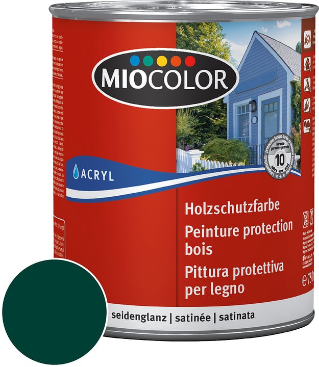 Image of Miocolor Holzschutzfarbe Moosgrün 750 ml bei Do it + Garden von Migros