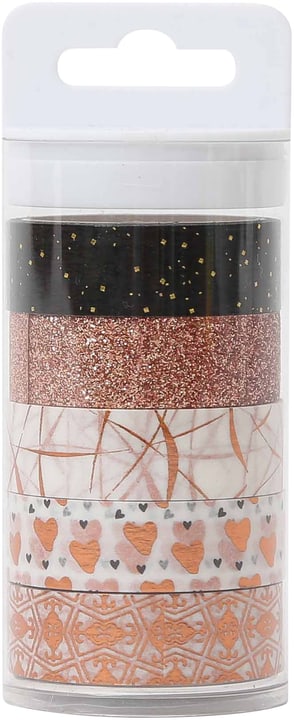 Image of Washi Tape Set Shine, Klebeband aus leicht transparentem Reispapier zum Basteln und Dekorieren, Bunt, auf der Rolle, 15 mm x 5 m, Stk. Washitape