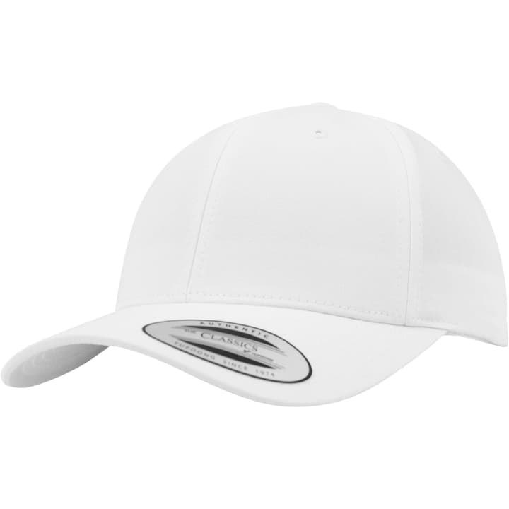 Image of Flexfit Curved Classic Snapback Cap weiss