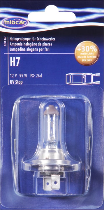 Image of Miocar Halogenlampe H7 +30% Autolampe