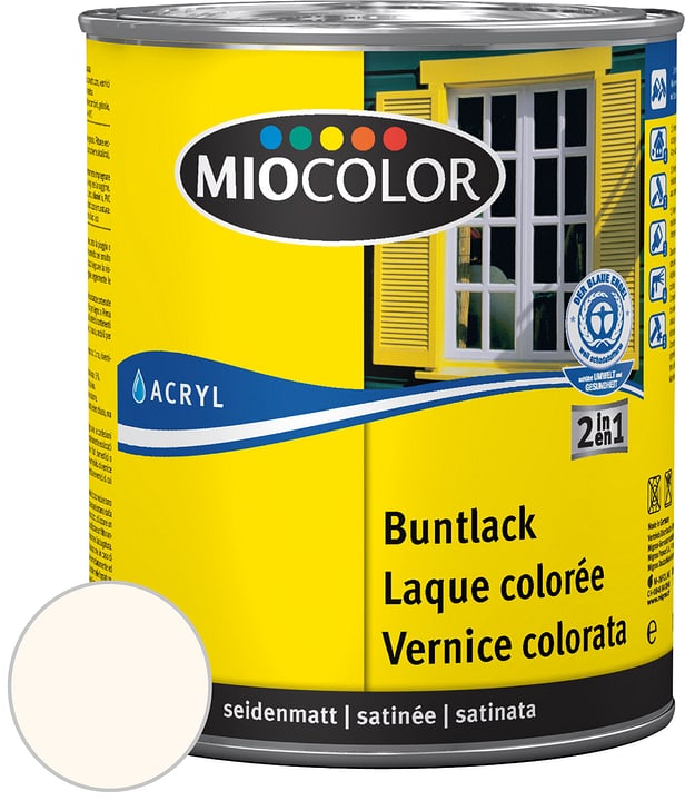 Image of Miocolor Acryl Buntlack seidenmatt Cremeweiss 375 ml