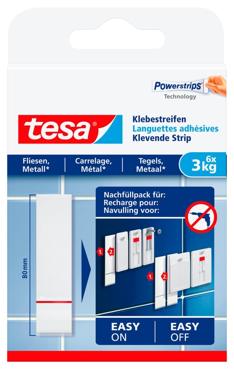 Tesa Strisce adesive piastrelle, 3 kg Strisce adesive piastrelle, 3 kg Tesa 675227800000 N. figura 1