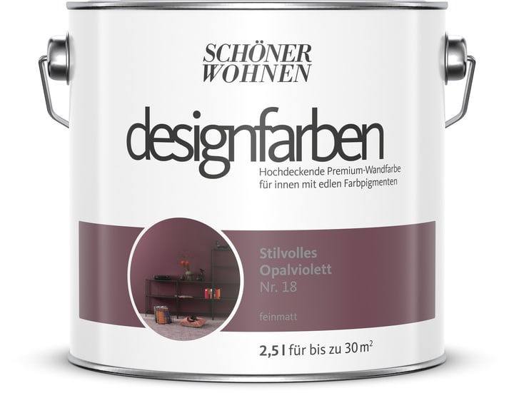 Image of Schöner Wohnen Designfarbe Opalviolett 2,5 l Wandfarbe