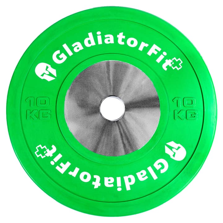 Image of GladiatorFit Competition-Scheibe mit Gummibeschichtung Ø 51mm : 10 KG Gewichtsscheibe