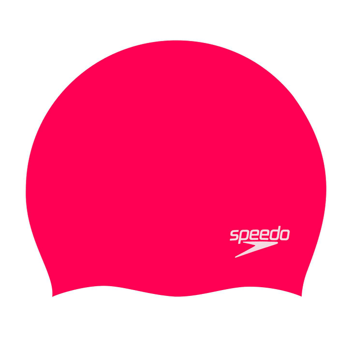 Image of Speedo Plain Moulded Silicone Cap Badekappe hellrot bei Migros SportXX