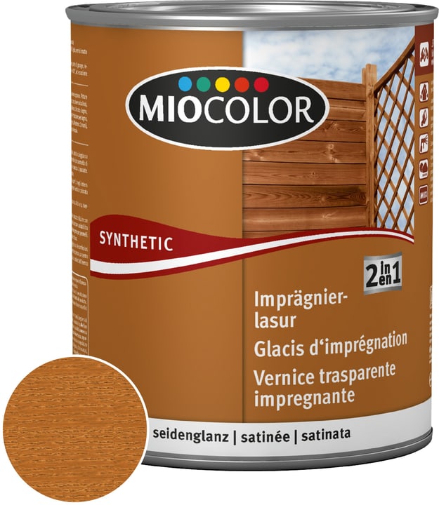 Image of Miocolor 2in1 Imprägnierlasur Teak 750 ml