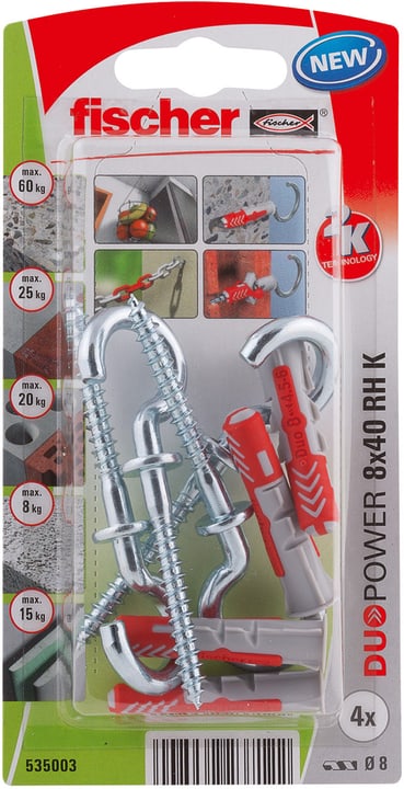 Image of fischer DUOPOWER 8 x 40 mit Rundhaken Universaldübel bei Do it + Garden von Migros