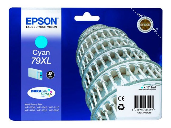 Epson 79XL DURABrite Ultra Ink cartuccia d'inchiostro ciano 79XL DURABrite Ultra Ink cartuccia d'inchiostro ciano Epson 785300124974 N. figura 1