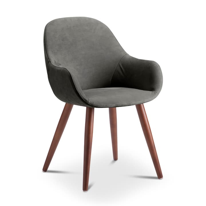 LAYLA Chaise Nubuck LAYLA Chaise Nubuck 366028524501 Dimensions L: 56.0 cm x P: 60.0 cm x H: 84.0 cm Couleur Anthracite Photo no. 1