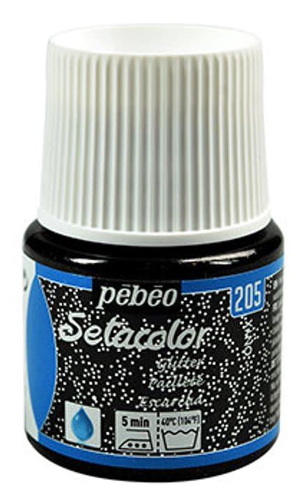 Image of Pebeo Sétacolor Pailleté 45ml Onyx Textilfarbe