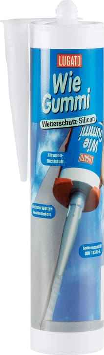 Lugato Wie Gummi Wetterschutz-Silikon 310 ml Wie Gummi Wetterschutz-Silikon 310 ml Lugato 676004100000 Farbe Transparent Bild Nr. 1
