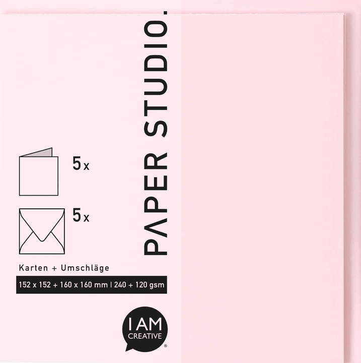 Image of Karten+Umschläge Quadratisch, 2X5Stück, rosa bei Do it + Garden von Migros