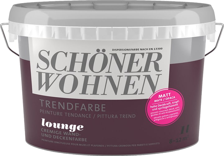 Schöner Wohnen Couleur tendance mate Lounge 1 l Couleur tendance mate Lounge 1 l Schöner Wohnen 660907000000 Couleur Lounge Contenu 1.0 l Photo no. 1