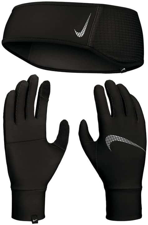 Image of Nike Essential Set Laufhandschuhe/ Laufstirnband schwarz