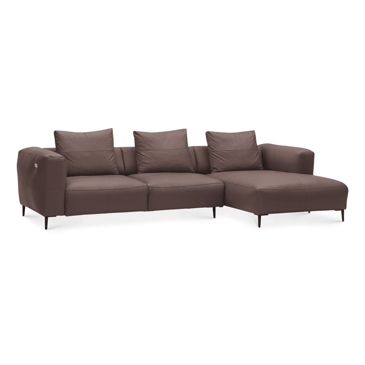LOUIE Canapé d'angle LOUIE Canapé d'angle 360512673773 Dimensions L: 299.0 cm x P: 170.0 cm x H: 69.0 cm Couleur Brun foncé Photo no. 1
