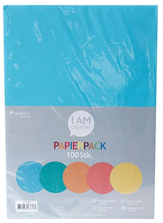 Image of I AM CREATIVE Papierpack, Color, 100 Blatt Papier