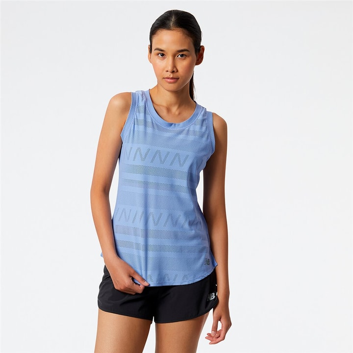 Image of New Balance Q Speed Jacquard Tank denim