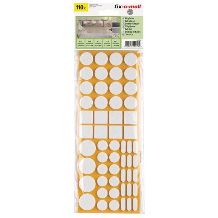 Image of Fix-O-Moll Filzgleiter-Set 110 x 3 mm / Filzgleiter