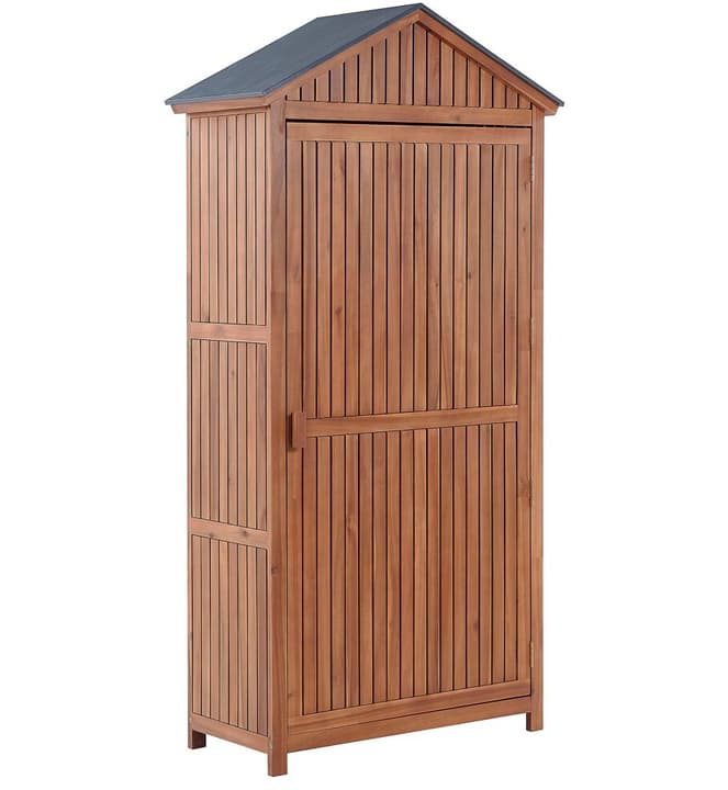 Beliani Gartenschrank Akazienholz braun 200 x 100 cm SAVOCA