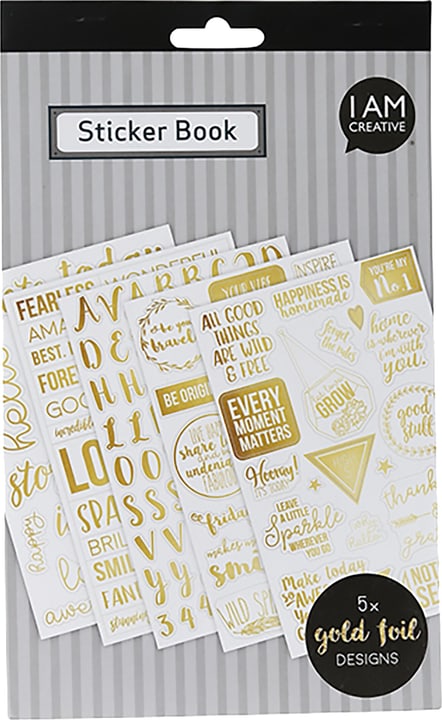 Image of I AM CREATIVE Stickerbook, gold Stickerbuch