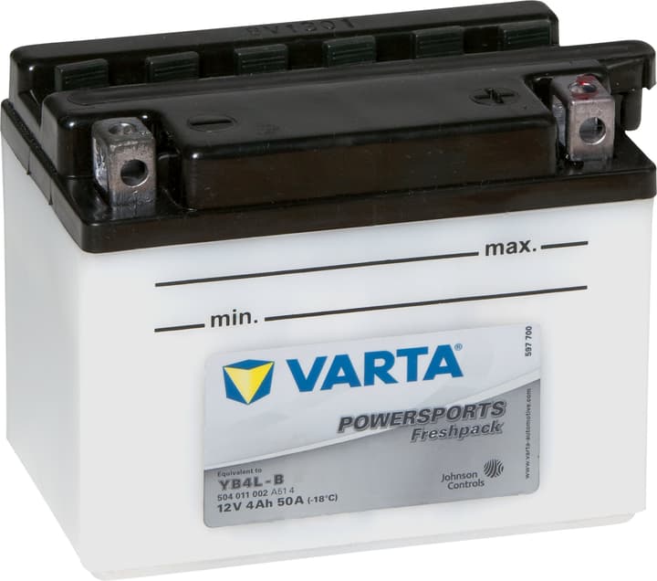 Varta Motorcycle Battery YB4L-B 12 Volt, 4 AH, 50 A | eBay