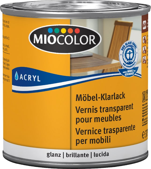 Image of Miocolor Möbel-Klarlack hochglänzend Farblos 375 ml Klarlack