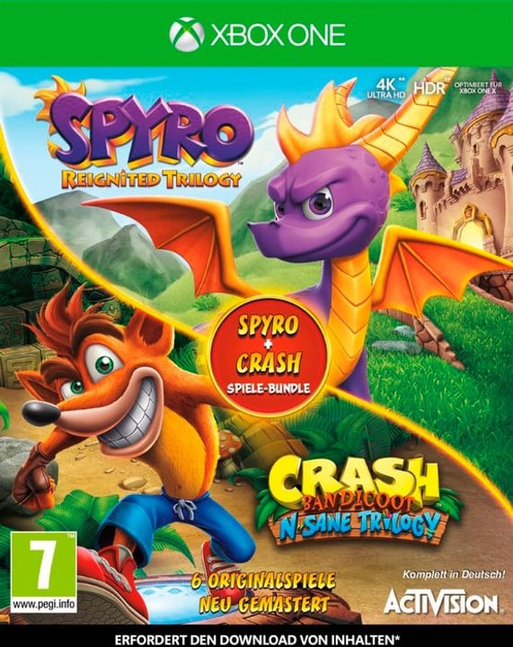 Xbox One - Spyro + Crash Remastered Spiele Bundle D Box Xbox One - Spyro + Crash Remastered Spiele Bundle D Box 785300140685 N. figura 1