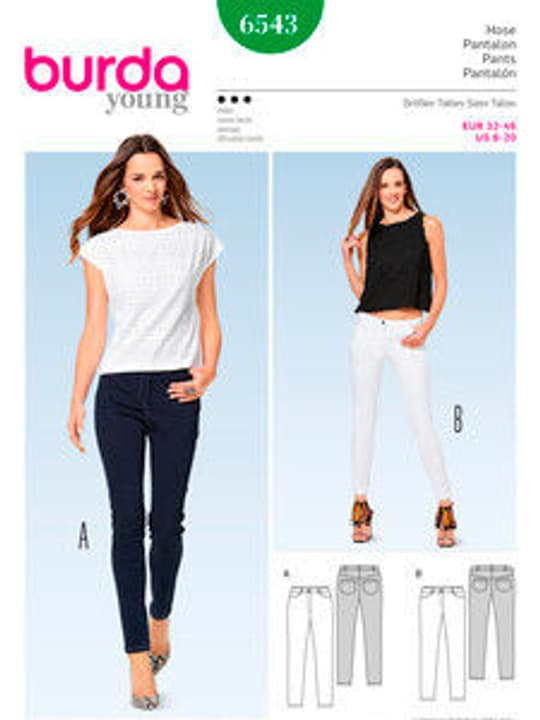 Image of burda Schnittmuster, schmale Hose, Jeans Schnittmuster