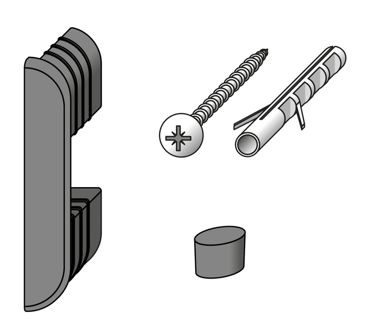 alfer Set di fissaggio a parete coaxis® Set di fissaggio a parete coaxis® alfer 605862900000 N. figura 1