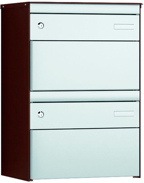 Image of Stebler 2er Gruppe s:box 13 Schokobraun/Weissalu Briefkasten bei Do it + Garden von Migros