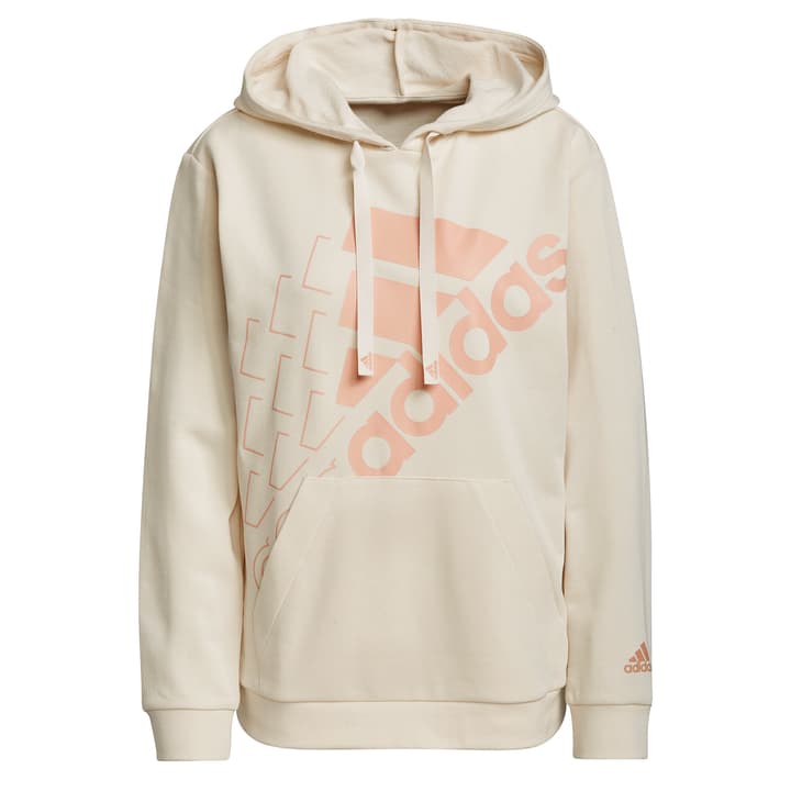 Image of Adidas Brand Love Relaxed Hoodie Kapuzenpullover ecru