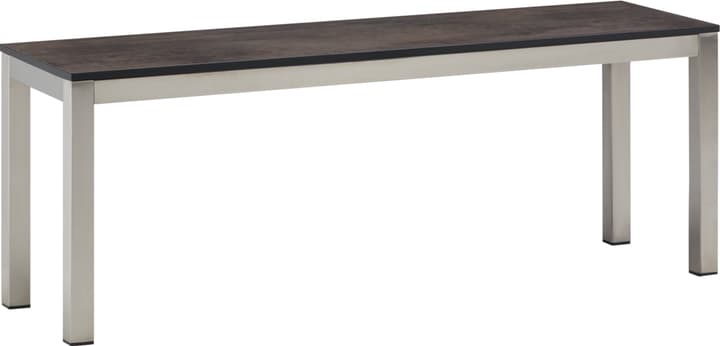 Image of LOCARNO, 120 cm, Gestell Edelstahl, Platte HPL Sitzbank