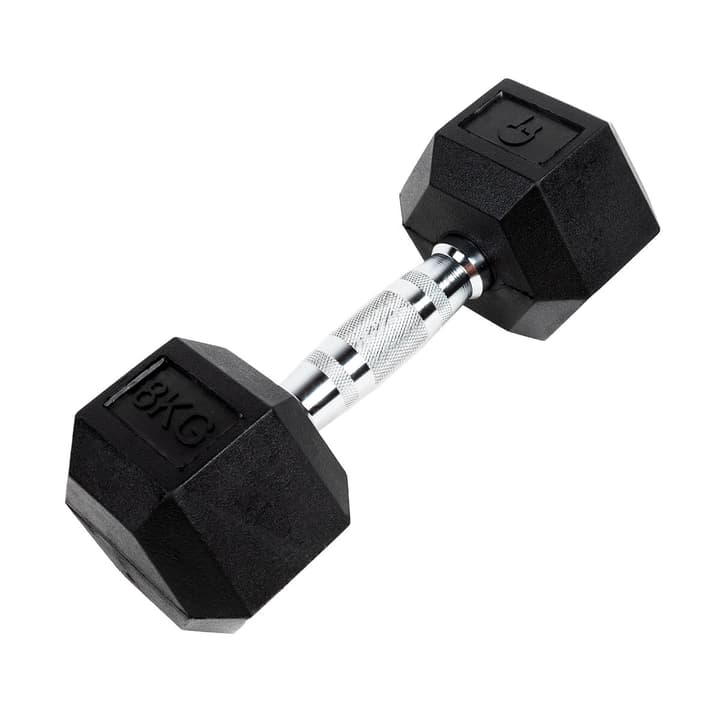 Image of GladiatorFit Sechseckige Hantel aus Gummi : 8 KG Hanteln