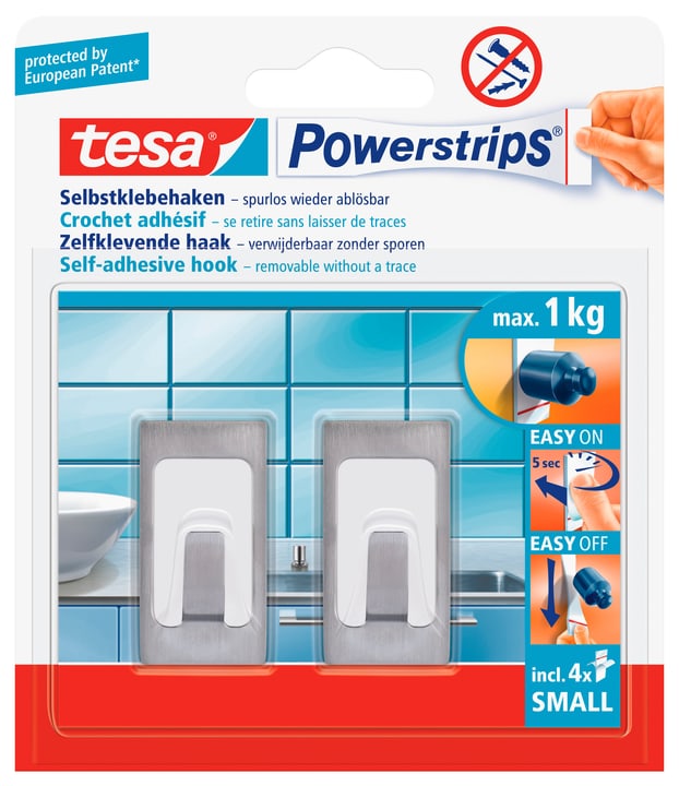 Image of Tesa Powerstrips Haken small Design Rechteck Klebehaken bei Do it + Garden von Migros