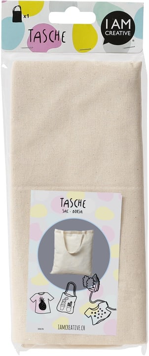 Image of I AM CREATIVE Tasche Kurzhenkel, Tote Bag, Stofftasche aus beiger Baumwolle zum Bemalen, Bedrucken und Verzieren, Ecru, 38 x 42 cm, 1 Stk. bei Do it + Garden von Migros