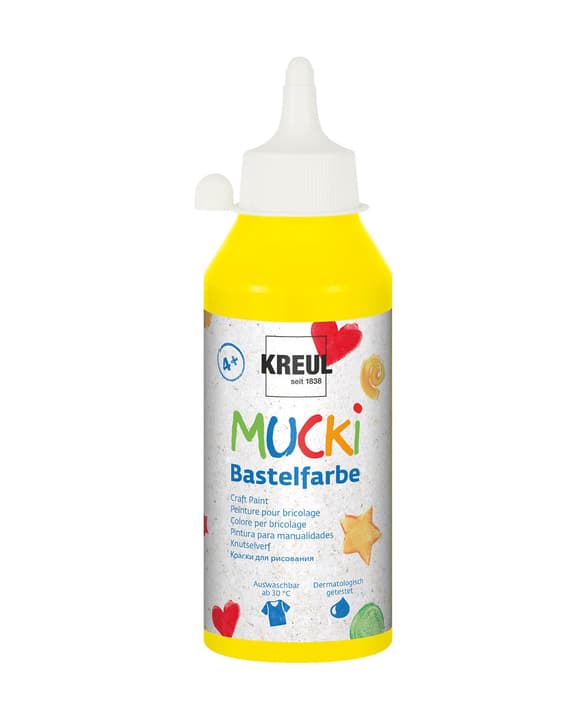 MUCKI Bastelfarbe gelb, 250 ml Acrylfarbe