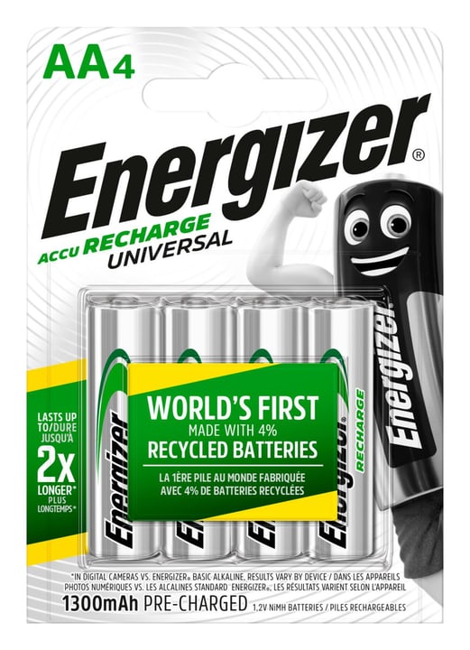 Energizer Recharge Universal AA 1300 mAh (4Stk.) Akku Batterie Recharge Universal AA 1300 mAh (4Stk.) Akku Batterie Energizer 704751700000 Bild Nr. 1