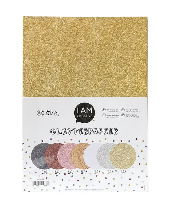 Image of I AM CREATIVE Glitterpapier-Set bei Do it + Garden von Migros