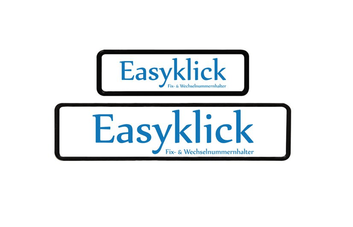 Image of Easyklick Kennzeichenhalter-Set Schwarz 50x11+30x8 cm Nummernrahmen