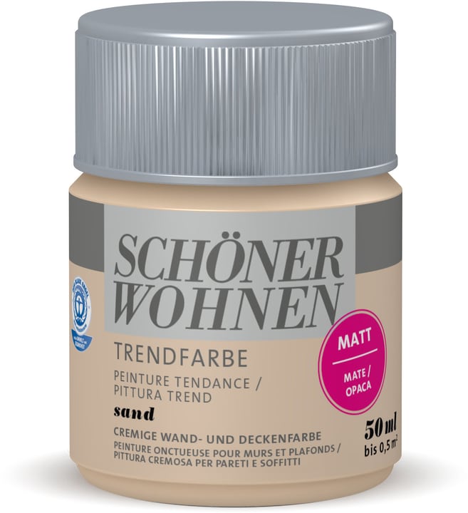 Schöner Wohnen Testeur de couleur tendance Testeur de couleur tendance Schöner Wohnen 660908300000 Couleur Sand Contenu 50.0 ml Photo no. 1
