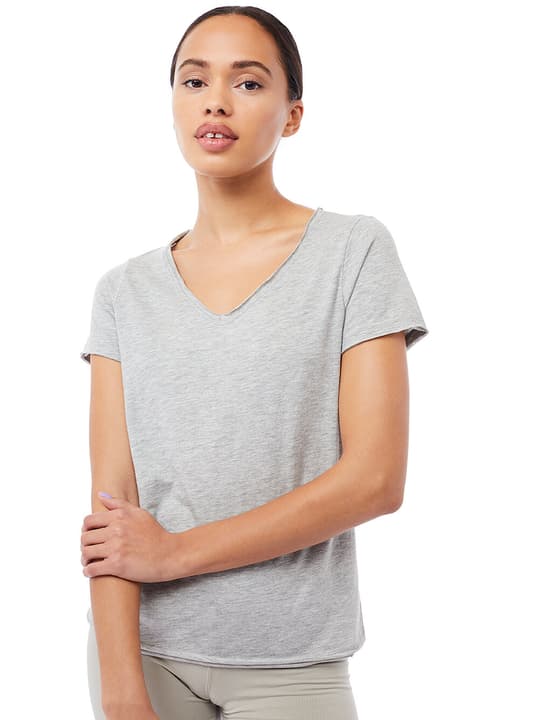 Image of Mandala W The Luna V-Neck T-Shirt grau