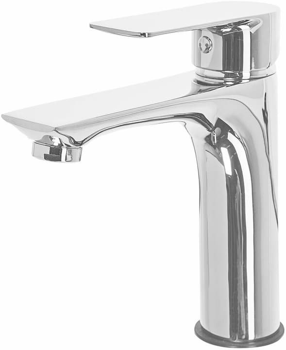 Image of Beliani Wasserhahn Einhandmischer Messing silber BERLOI Waschtischarmatur