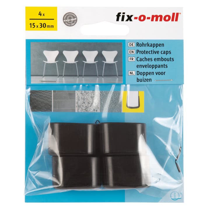 Image of Fix-O-Moll Rohrkappe oval 15 x 30 mm 4 Rohrkappen